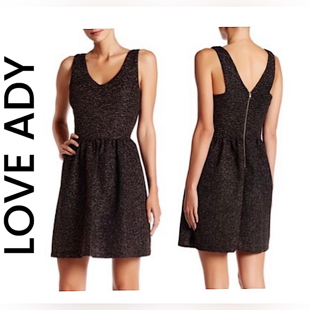 NWT Black Tank Style Dress with Gold Sparkle Size M